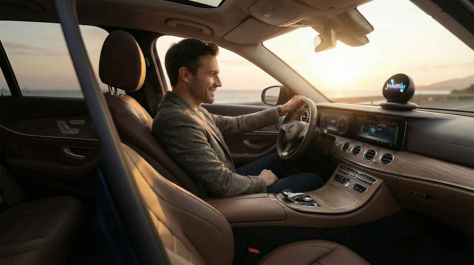 Yuumiu in-car voice companion providing hands-free conversation and support while driving