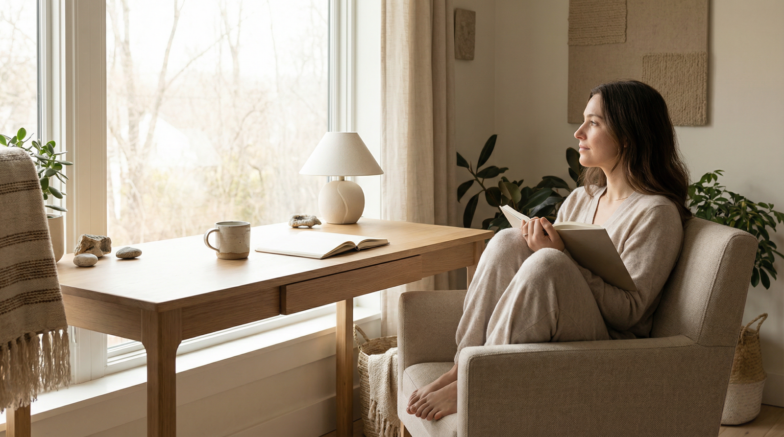 At the desk with Yuumiu Presence Companions